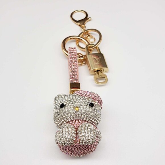 100% Auth Louis Vuitton Lock & Key with unbranded Bagcharm, Keycharm, Keychain - Picture 3 of 10